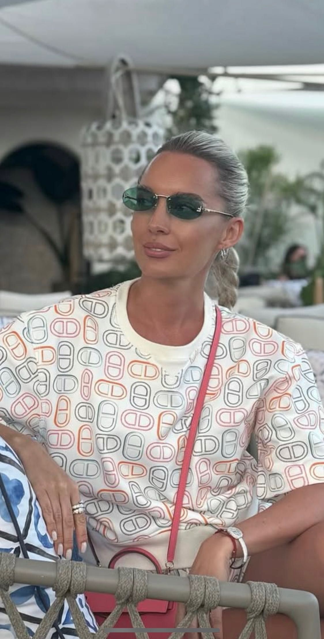 Fendi слънчеви очила в зелен цвят