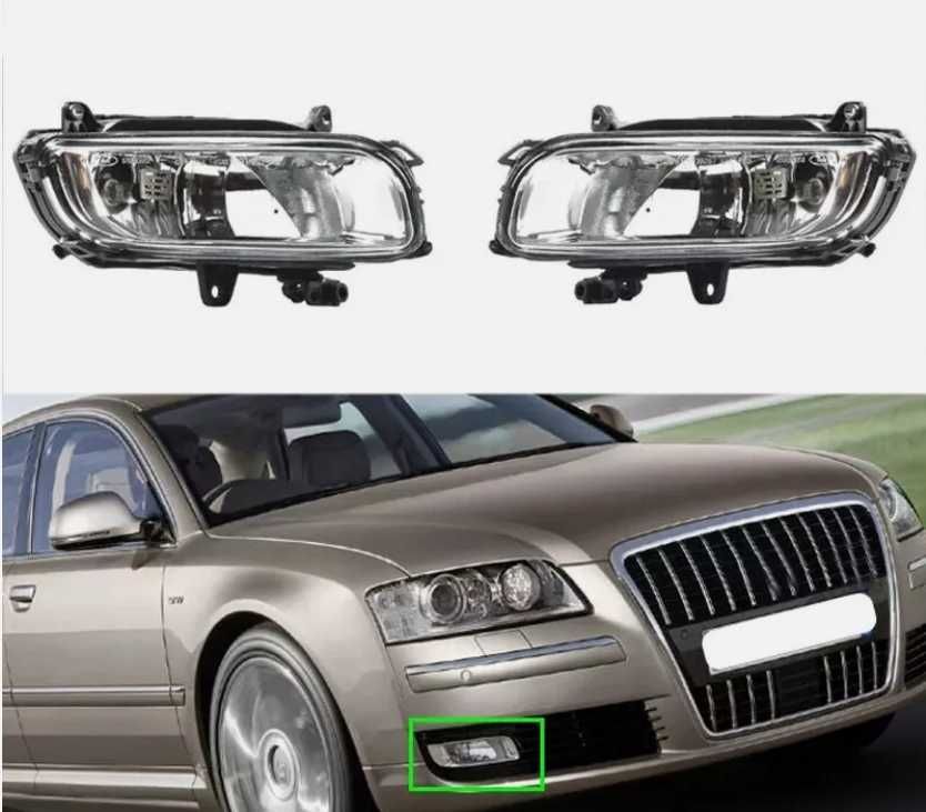 Grila proiector bara fata Audi A8 D3 prod. 2008-2010 ornament crom