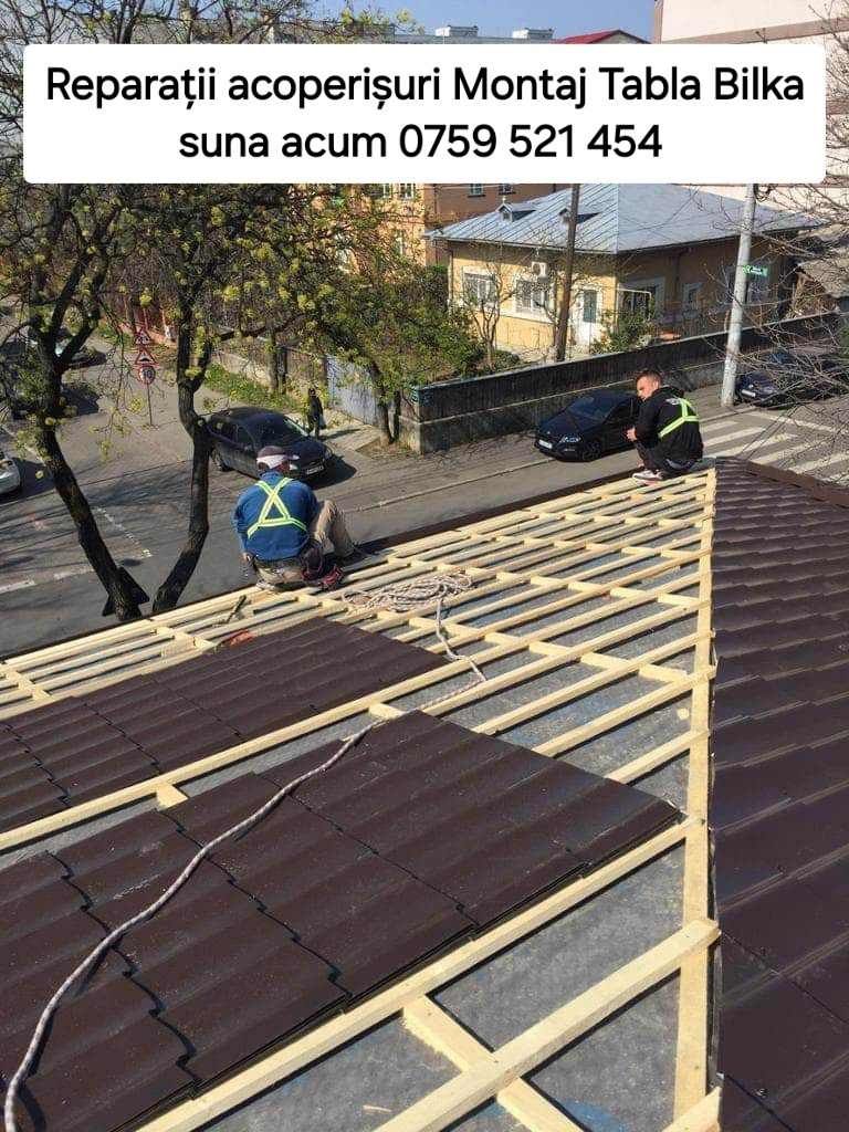 Reparati acoperișuri montaj Tablă Bilka Dulgheri Hidroizolații