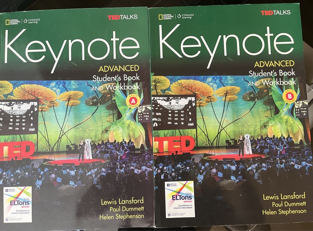 Учебник и тетрадка  по английски в 2 части Keynote Advance