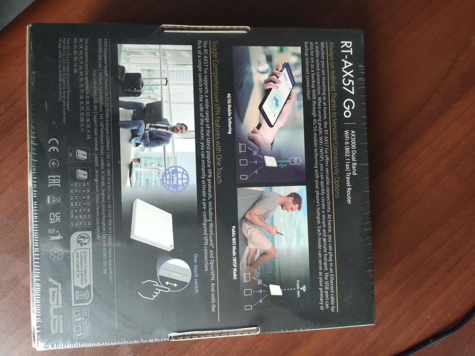 Asus AX57 Go Travel Router Gigabit AX3000 Cutie Sigilata Garantie