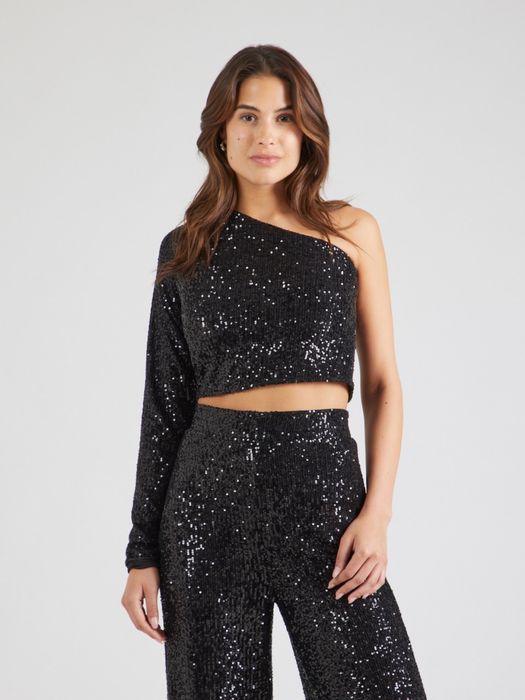 Топ блуза с един ръкав с пайети MYLAVIE X ABOUT YOU