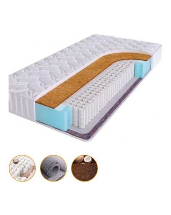 Матрас SkySon Prince Koki Plus, 125x186x17 см, двусторонний