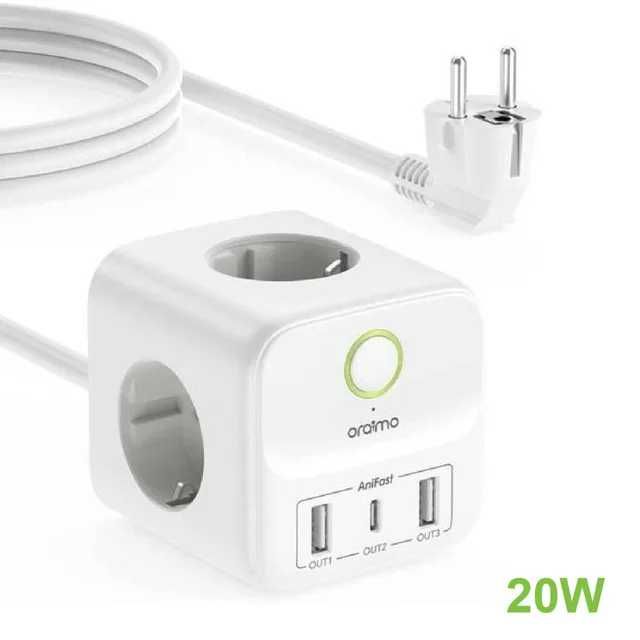 Многопортово устройство Oraimo OWS-Е342, 20 W, Зареждайте 6 устройства