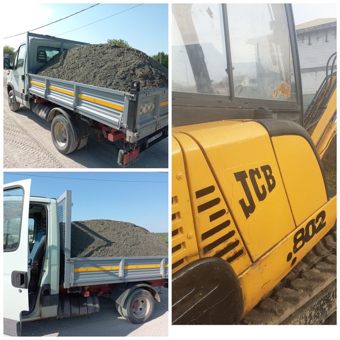Nisip .50 ron...balastru .sort..lemne foc,buldozer,miniexcavator