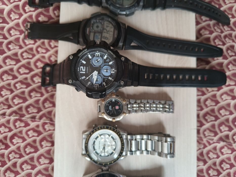 Лот от часовници Fossil,Casio,,LorusViceroy,Swiss military