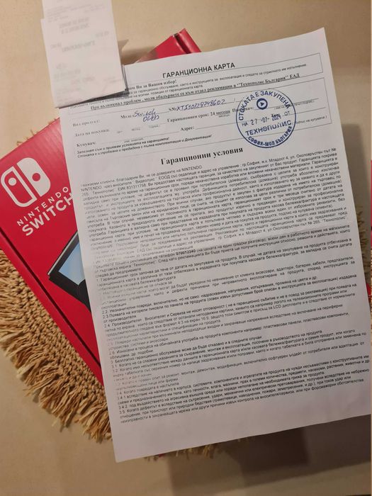 NINTENDO SWITCH OLED 64GB- с гаранция до 27.7.26г.