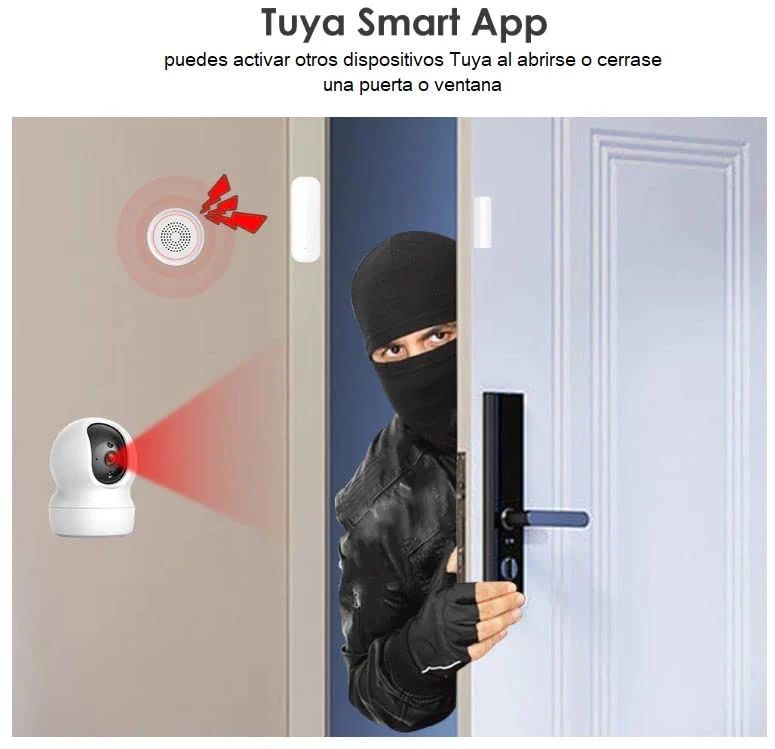 WiFi Смарт Магнитен Сензор за Врати – Съвместим с Tuya
