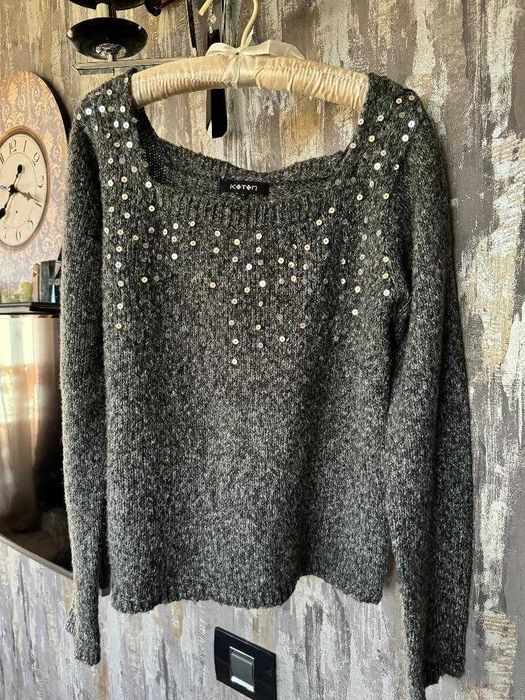 Pulover tricotat cu paiete KOTON marime XL