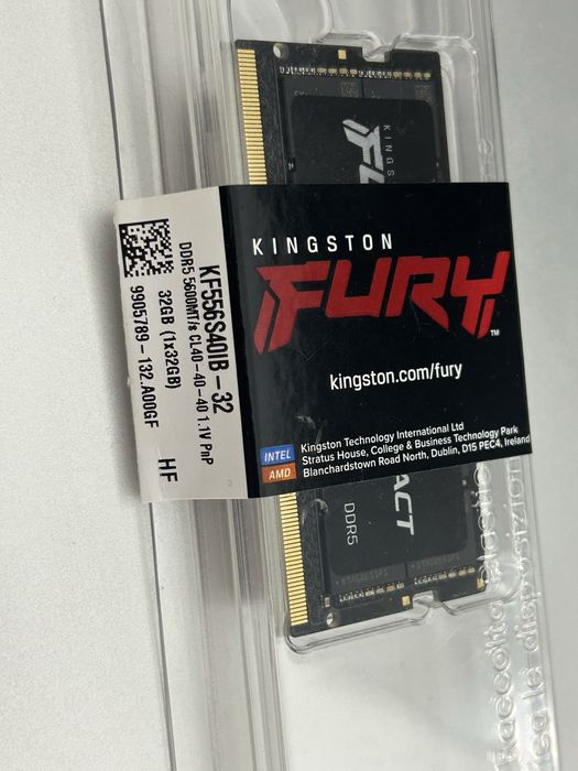 Placuta ram 32gb ddr5 5600mhz cl40 kingston fury