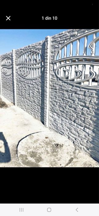 Gard din beton amprentat