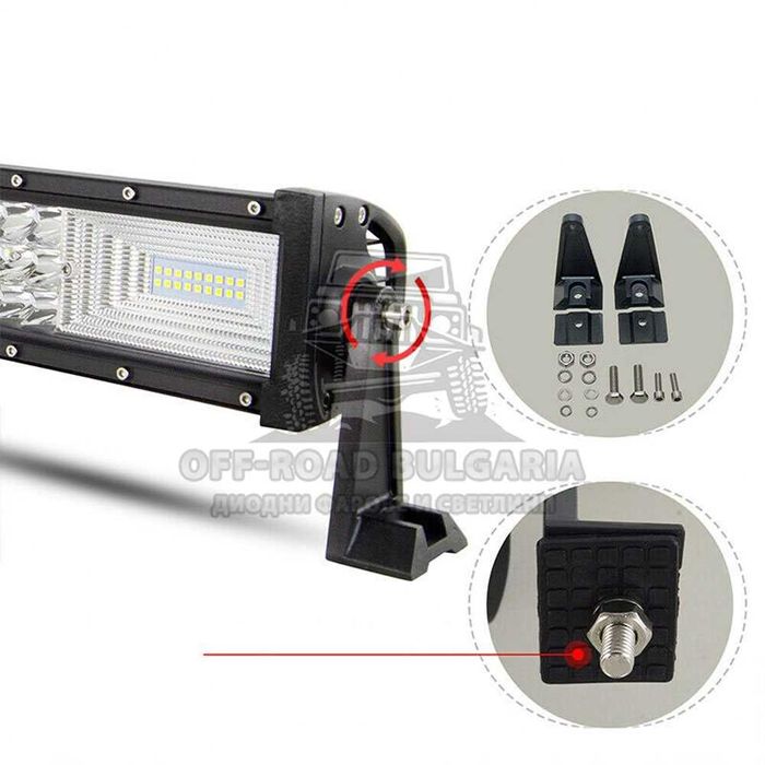 7D Мощен Прав LED BAR 594W 105 CM 7Д ЛЕД БАР