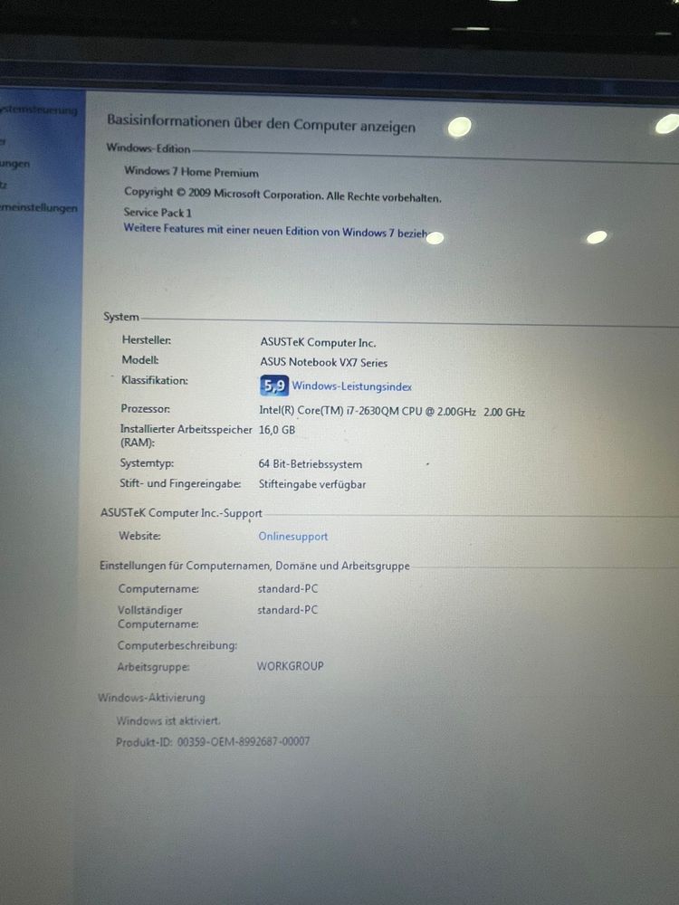 Vând Asus lamborghini vx7