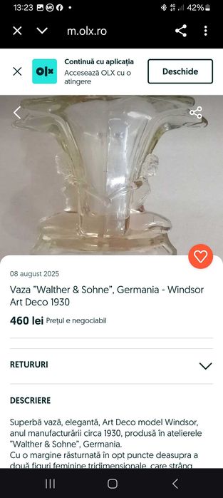 Vaza colectie ani 1930.