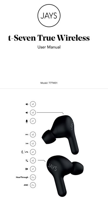 Căști wirelles / bluetooth In Ear JAYS T SEVEN