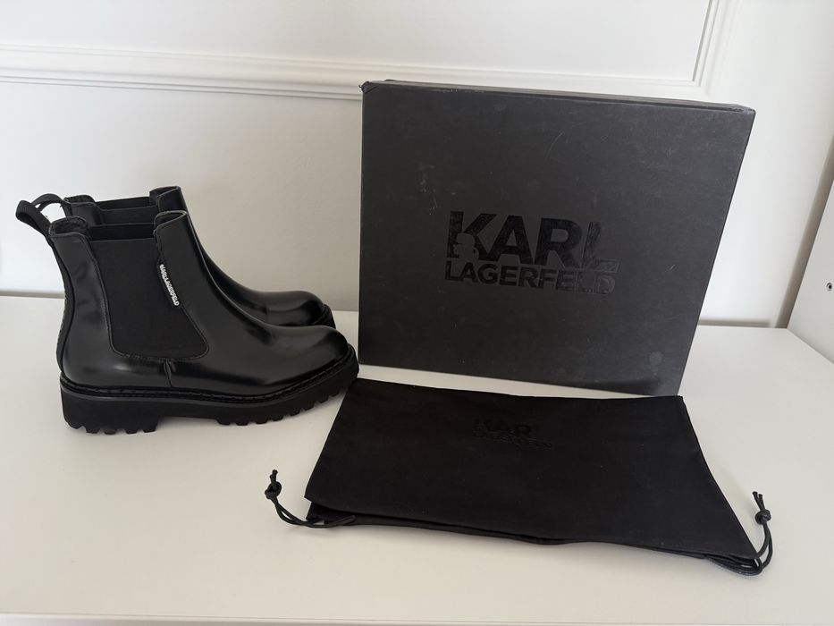 Боти от естествена кожа Karl Lagerfeld
