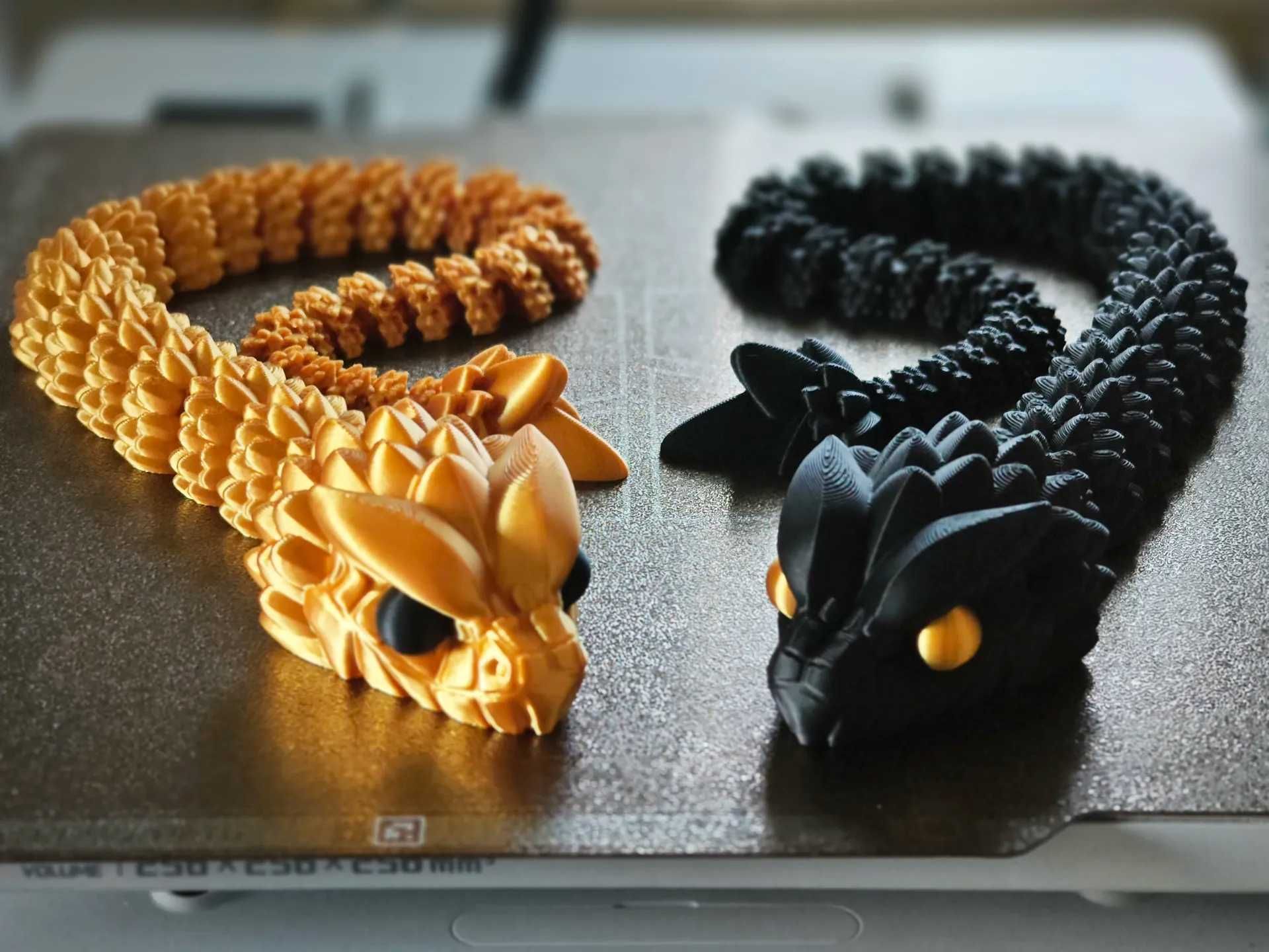 3D принтирани Flexi Кристални Дракони и Змии – Годината на Змията!