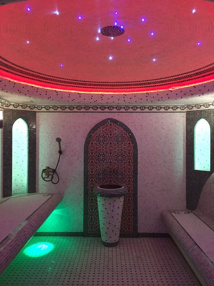 Basseyn sauna fontan quramz строительсво бассейн