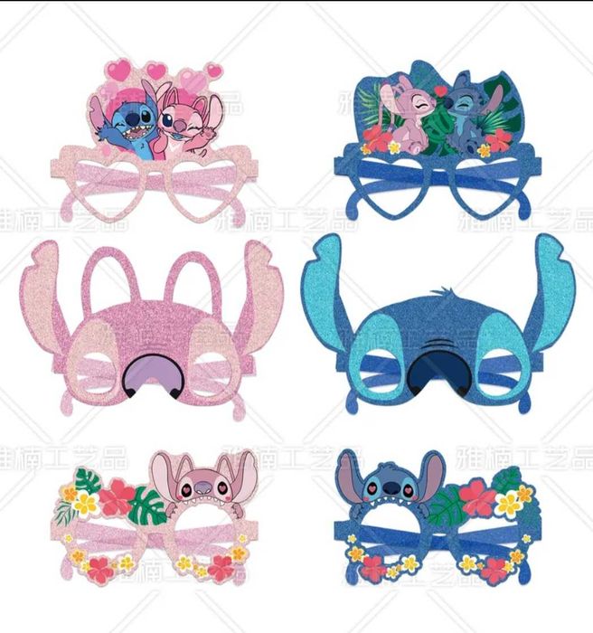 Надпис, маски за РД, покривка и сарфетки на Стич