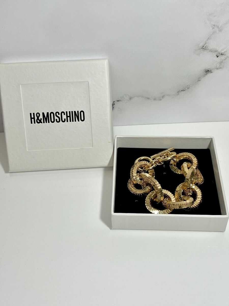 Чисто нови! Златисто колие и   гривна на H&M Moschino
