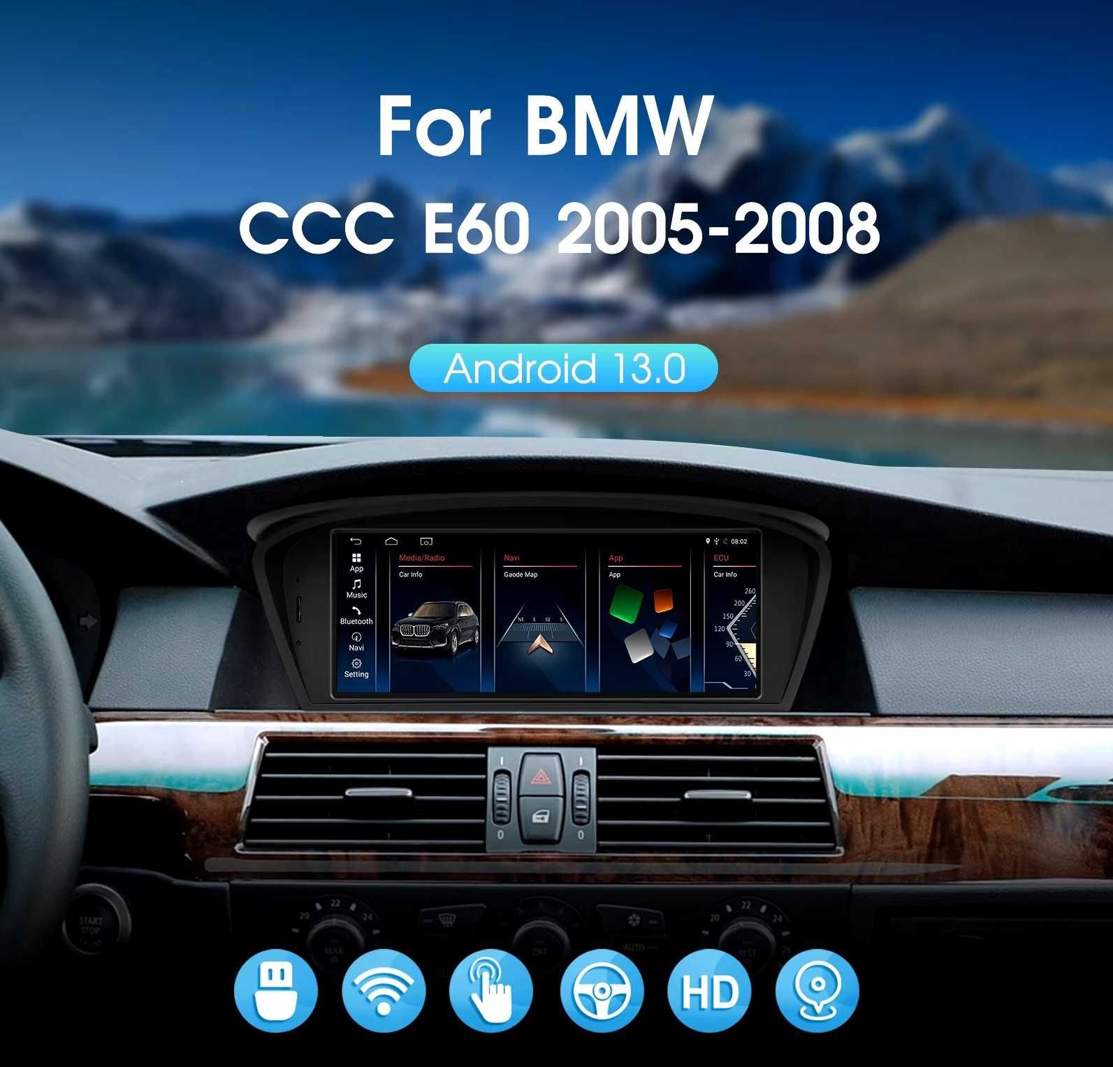 Мултимедия BMW E60 E90 серия 5 и 3 Двоен дин Навигация Android BMW E93