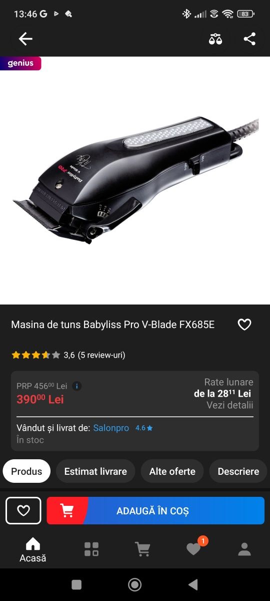 Babyliss pro v blade titan