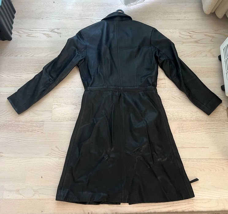 Palton lung damă piele naturală Gabriel Segui mărime L stare excelentă