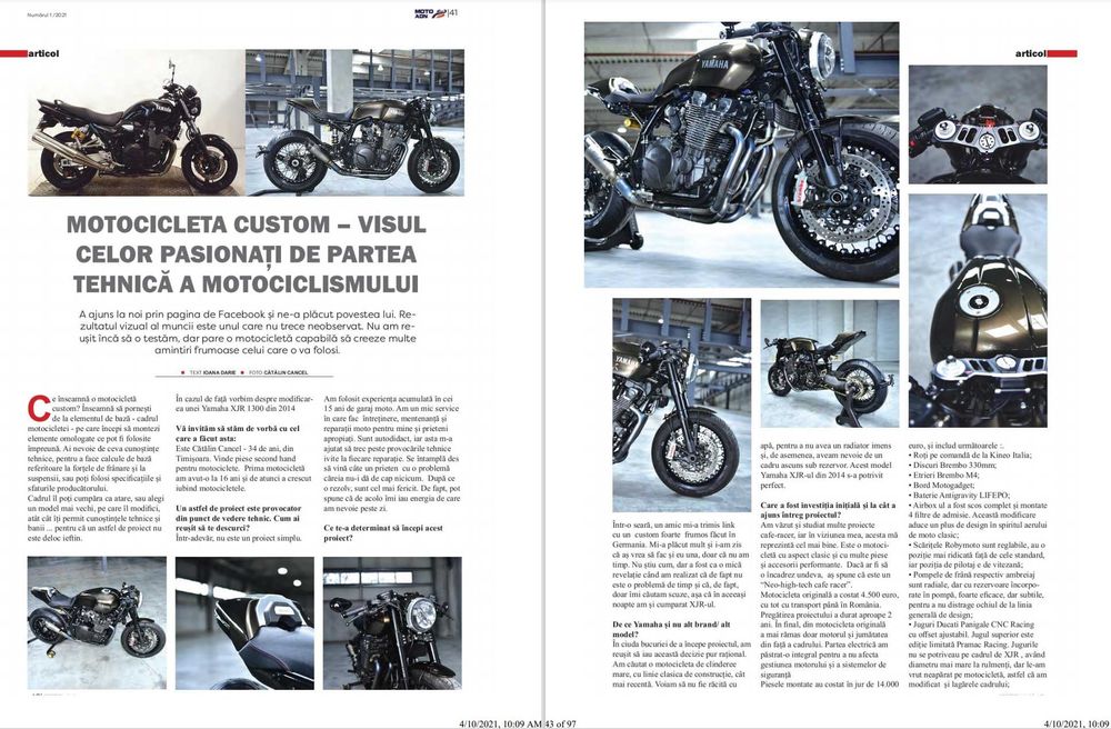 Cafe Racer : Yamaha XJR 1300   Custom Built   "Kojiro" / Schimb