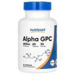 Nutricost, Alpha GPC, 600 mg, 60 Капсули