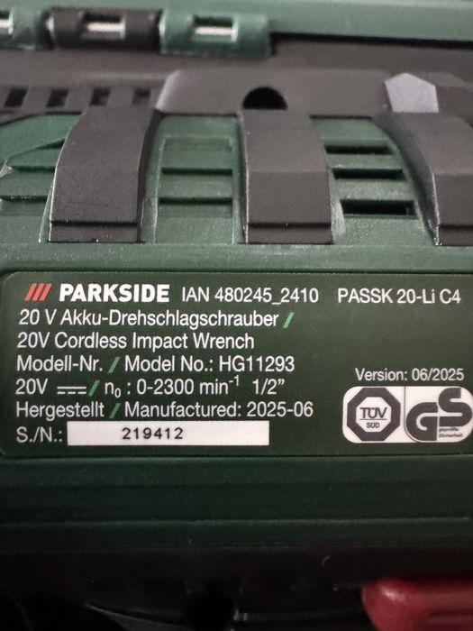 Impact Parkside pentru montarea roților PASSK 20 Li C4