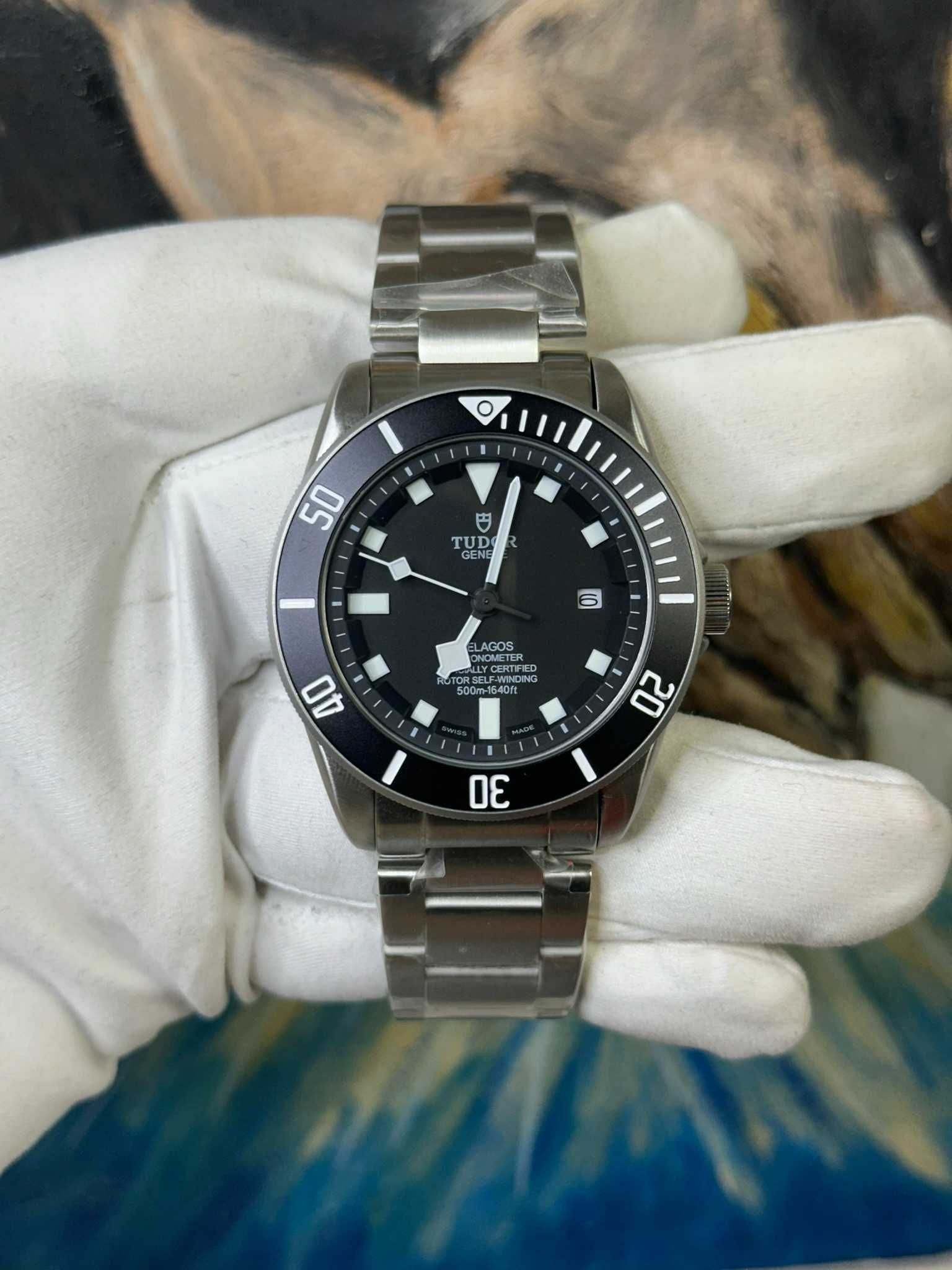 Tudor M25600TB-0001 PELAGOS 42 MM Black Negru Dial