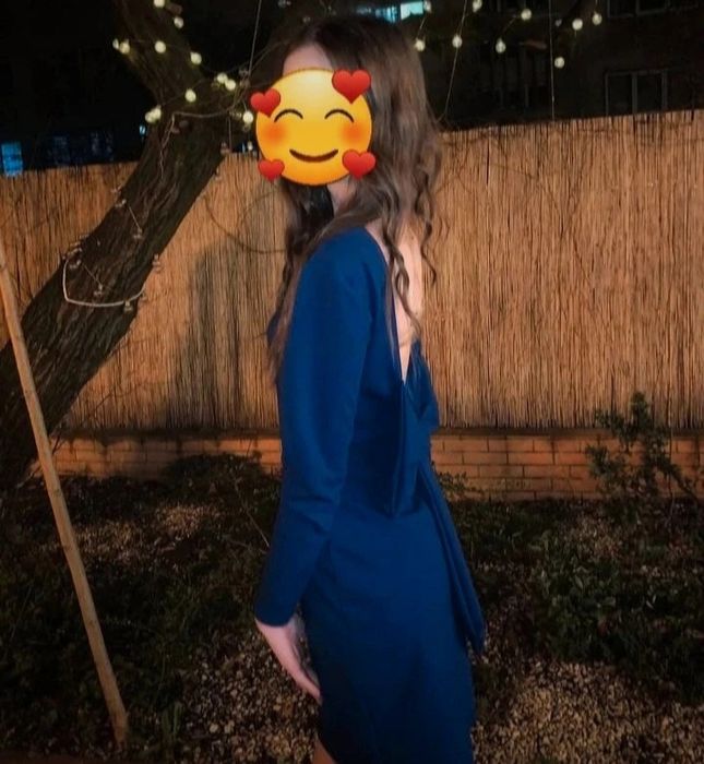 Rochie bleumarin cu fundă xs-s