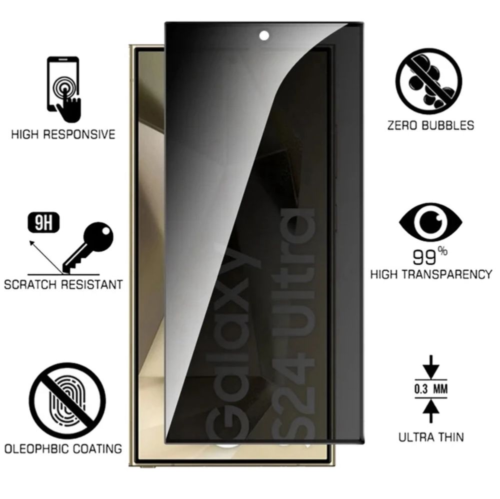 Folie sticla PRIVACY pt. Samsung Galaxy S24 / S24 Plus / S24 Ultra