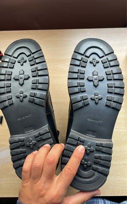 Мъжки кожени боти обувки Gant