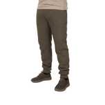 Долнище с подплата от шерпа Fox Collection Sherpa Joggers Green Black