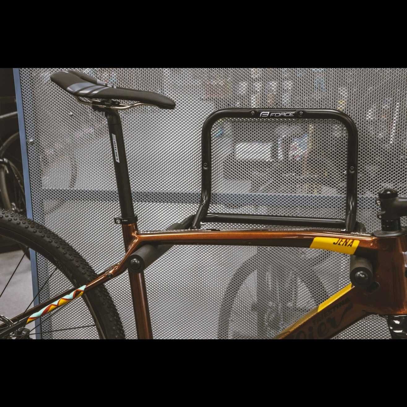 Велосипедна стойка за стена, закачане на рамка, сгъваема, двойна