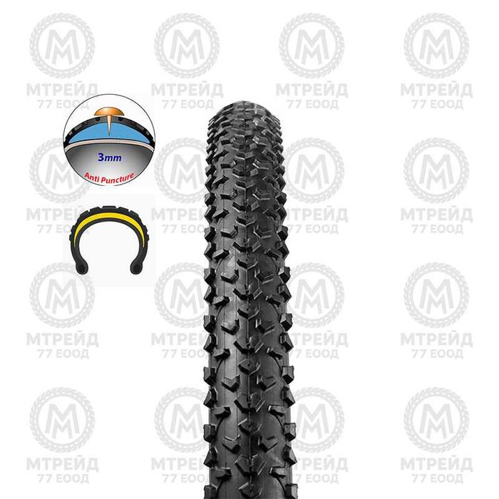 Въшна вело гума BLACK DIAMOND (26 x 1.95), Защита от спукване - 3mm