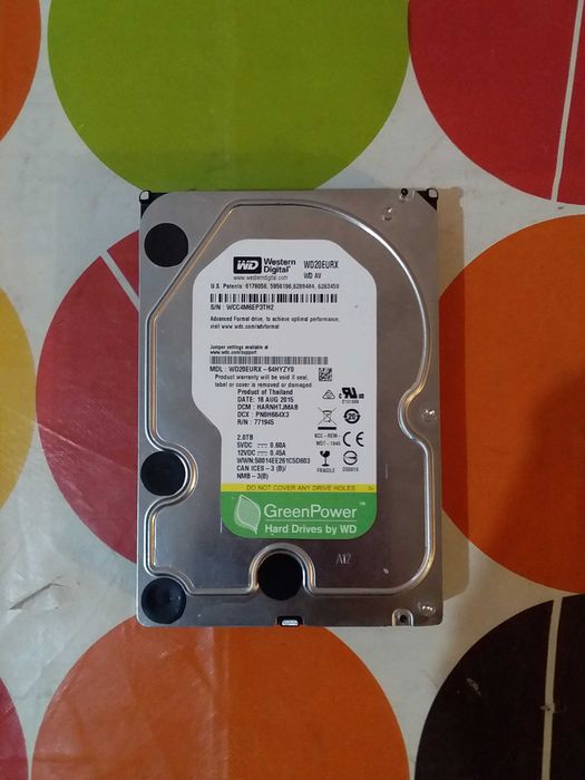 Жесткий диск. HDD. Western Digital. Green Power. 2000 Tb.
Цена 5 000т.