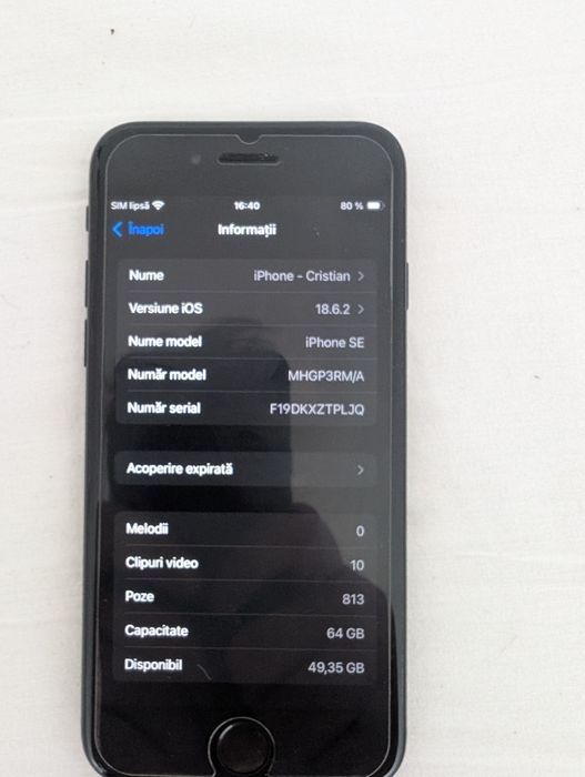 Iphone SE 2, 2020 sanatate baterie 88%