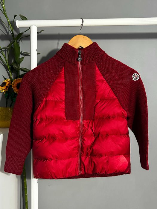 Moncler Burgundy Half Zip Jacket Kids 8Y
