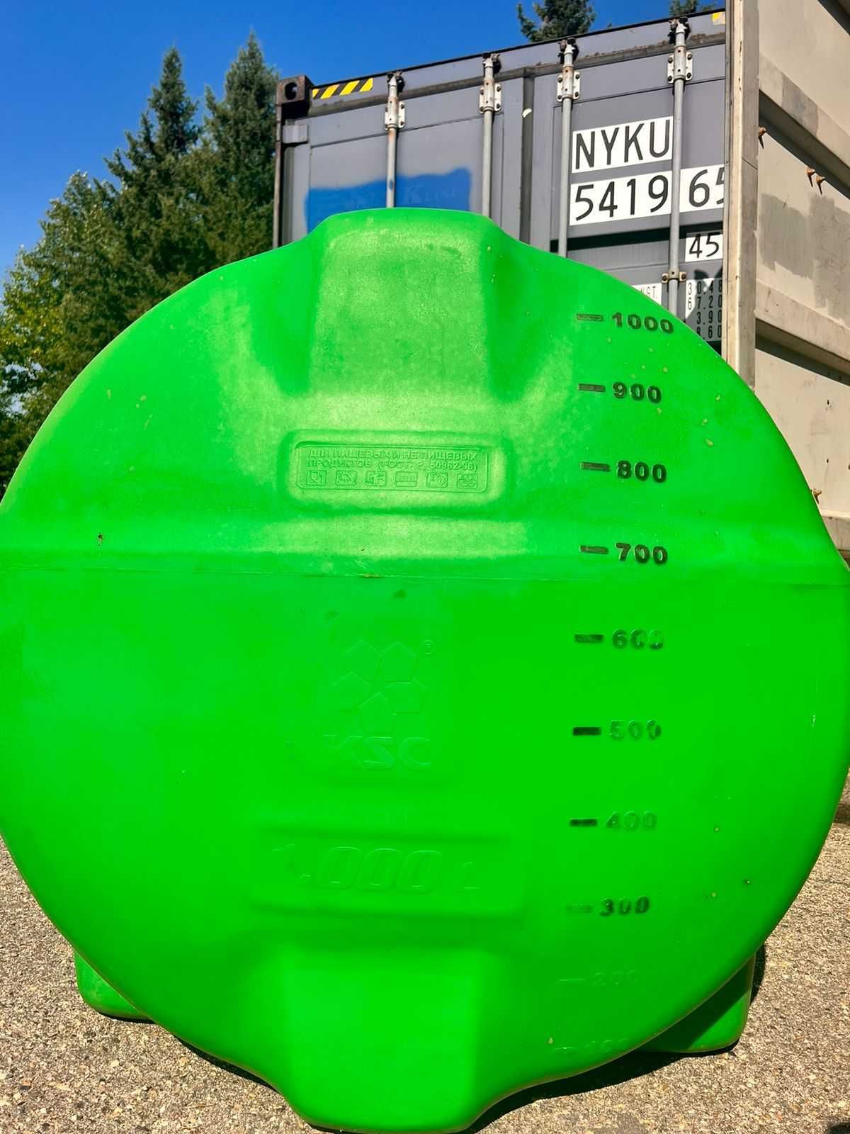 зеленая бочка резервуар 1000 л кубовые