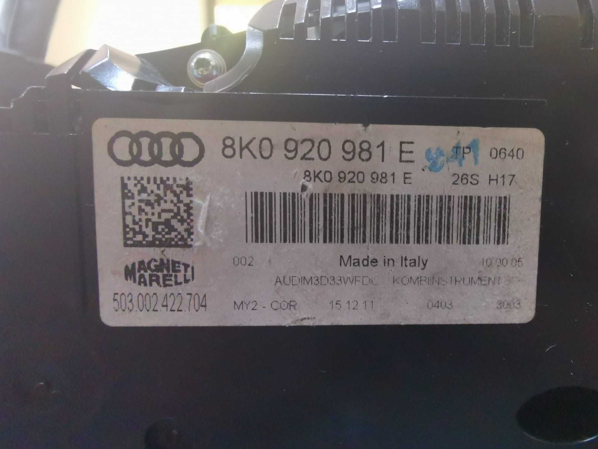 Ceasuri de bord Audi S4 B8.5, 8K0 920 981 E