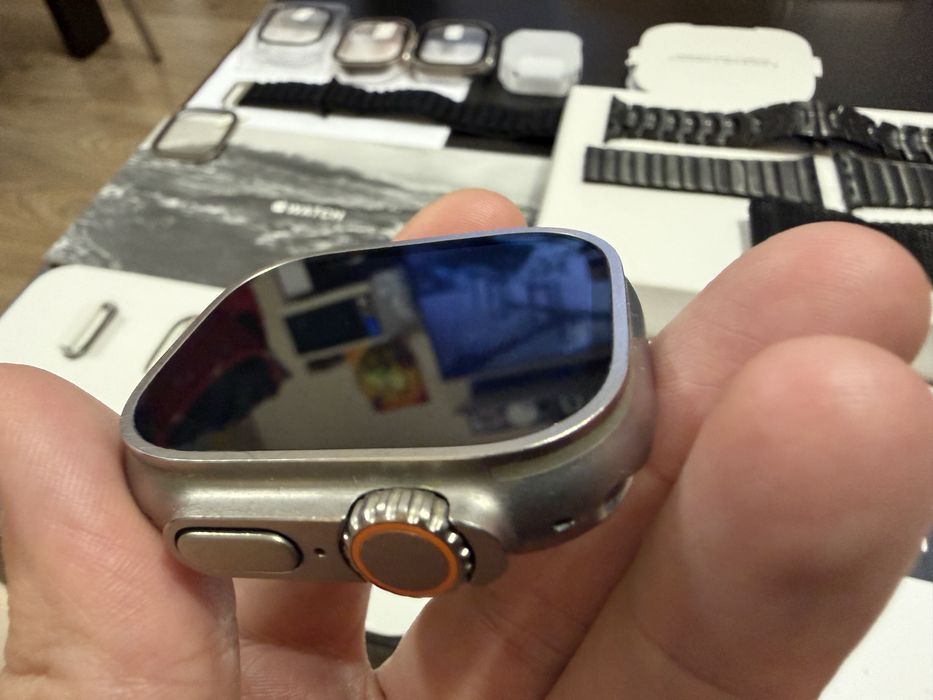 Apple Watch Ultra Titanium + Ocean Band Midnight Blue