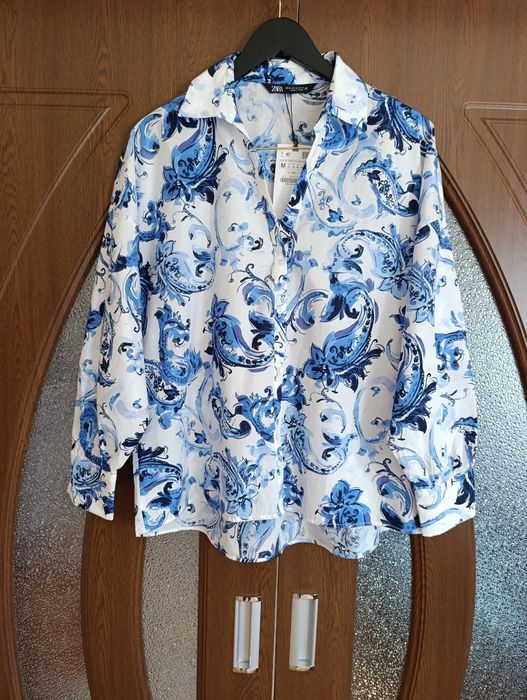 Cămașă bumbac Zara M oversize