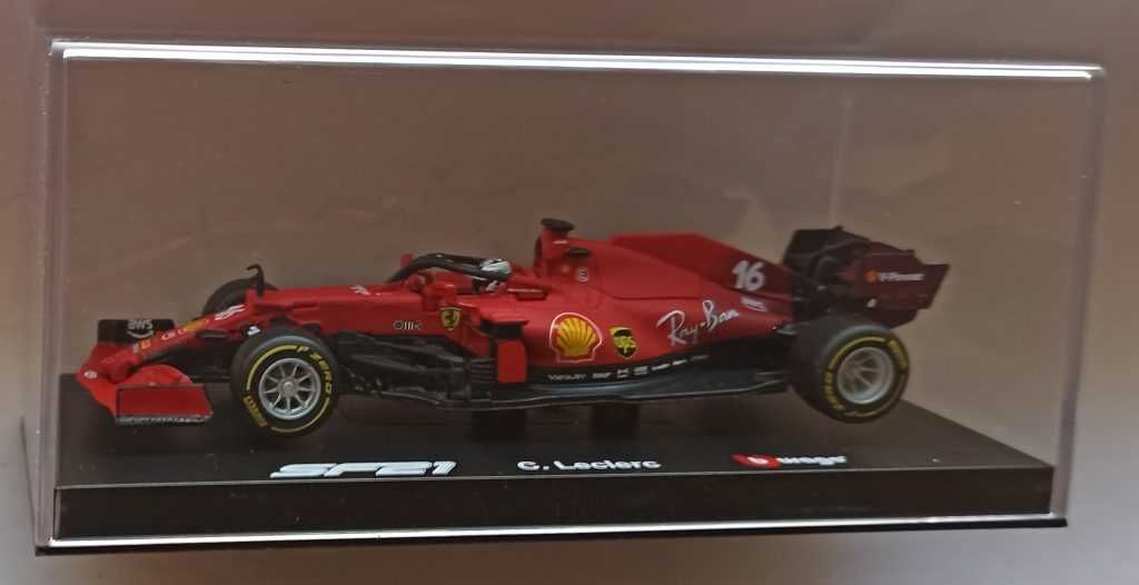 Macheta Ferrari SF21 Leclerc Formula 1 2021 cu pilot - Bburago 1/43 F1