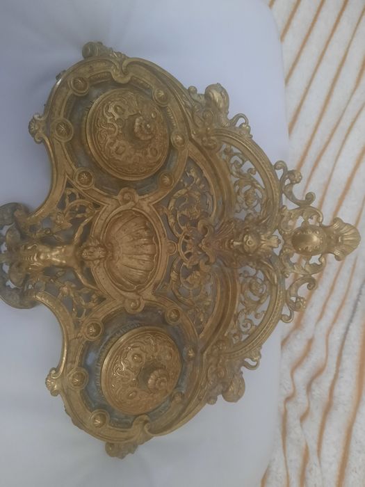 Calimara,suport pana din bronz necurățate, frumos gravata