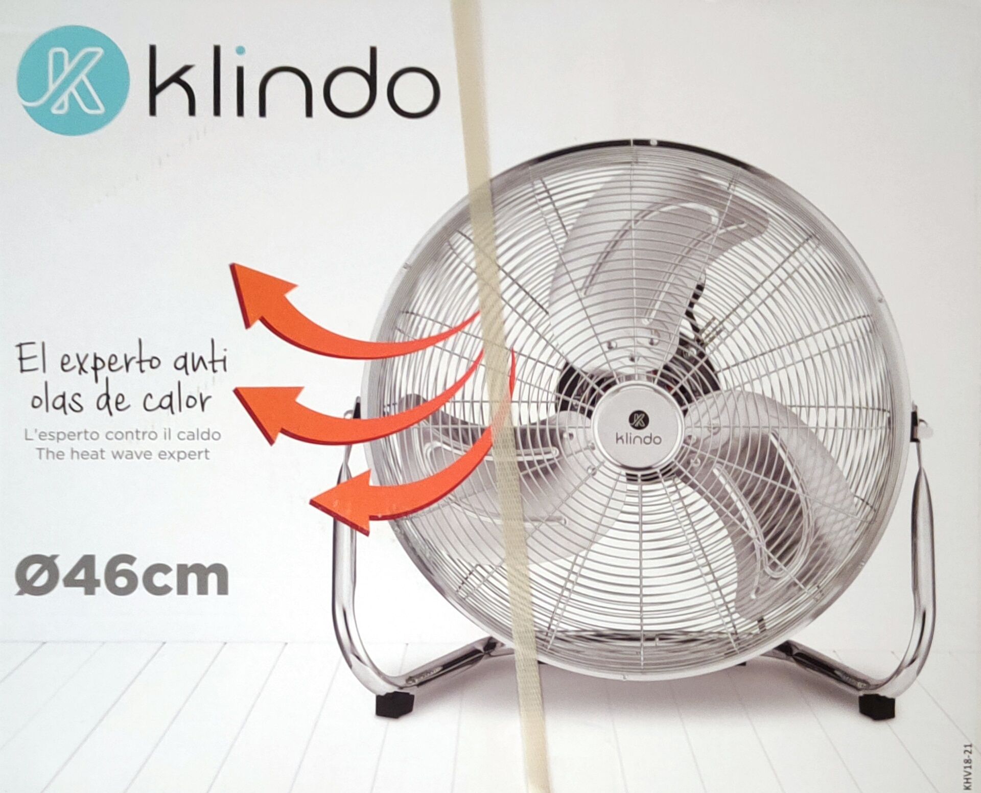 Ventilator Klindo din inox, de putere mare, nou, în cutie