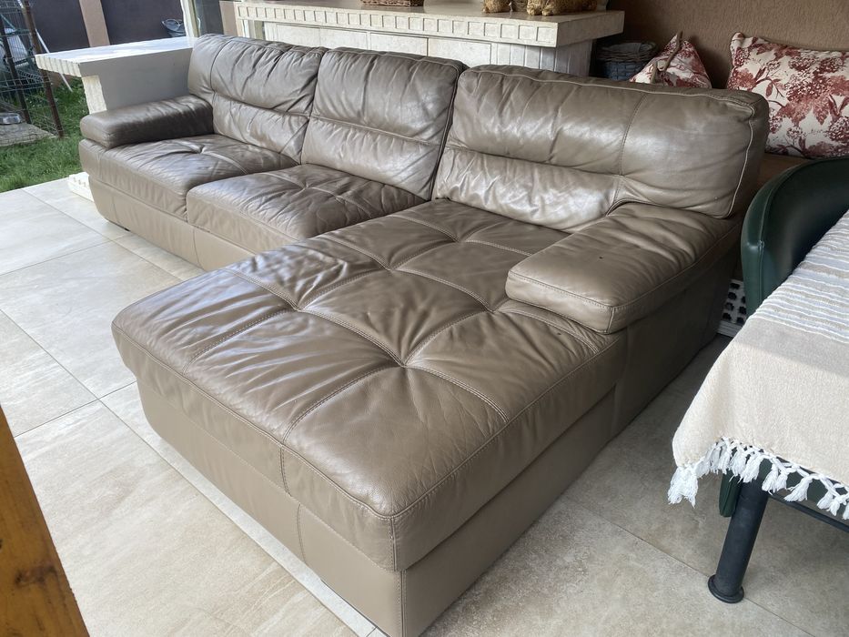 Coltar fix piele naturala 100% brand Olanda 283x160x80cmh Calitate top