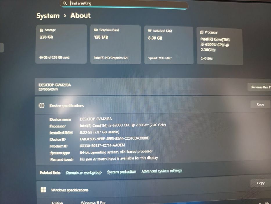 Thinkpad x260 FullHD i5 6200 8ram
