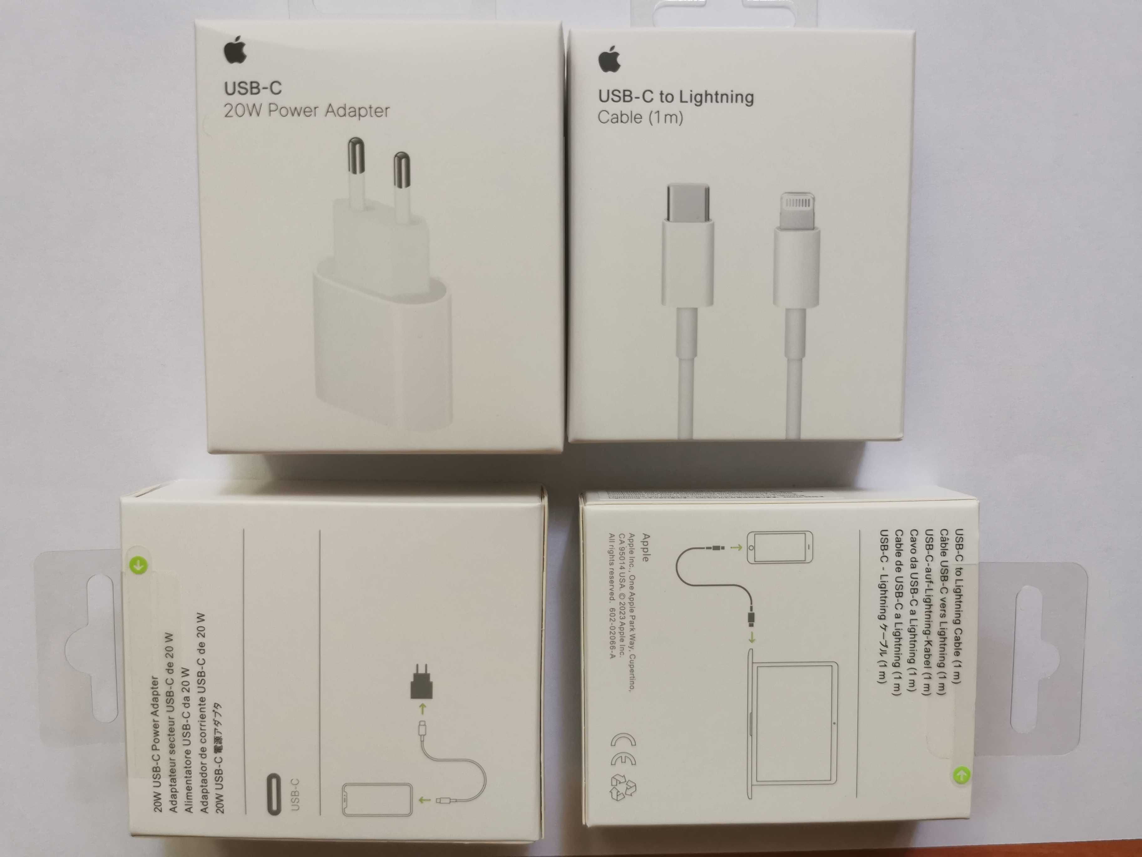 iPhone Adaptor + Cablu Fast Charger Apple 20W -X/11/12/13/14/15Pro/Max